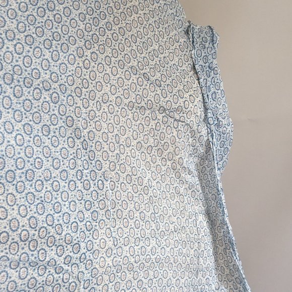 Vintage Blue Floral Fabric 4 Yards - Picture 5 of 7